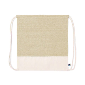 Zaino Ferdin Fairtrade beige - personalizzabile con logo