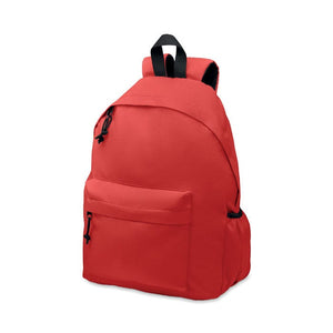 Zaino in poliestere 600D RPET rosso - personalizzabile con logo