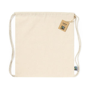 Zaino Sanfer Fairtrade beige - personalizzabile con logo