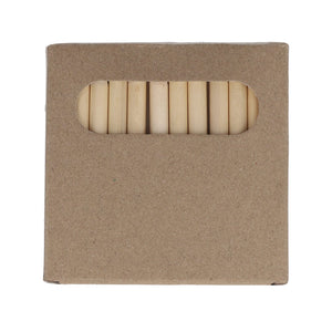 12 matite colorate in scatola kraft natural - personalizzabile con logo