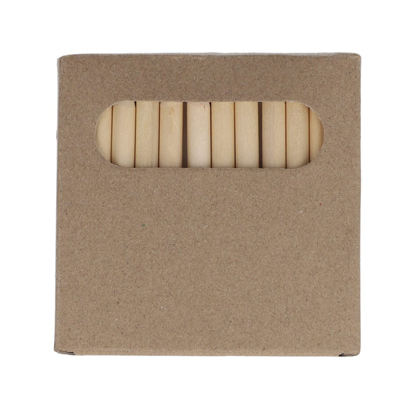 12 matite colorate in scatola kraft natural - personalizzabile con logo