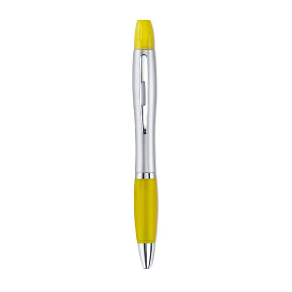 2in1 penna ed evidenziatore giallo - personalizzabile con logo