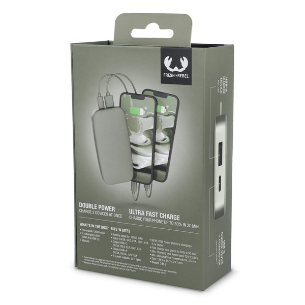 2PB12100 | Powerbank Fresh 'n Rebel 12000 mAh con ricarica rapida USB-C da 20 W - personalizzabile con logo