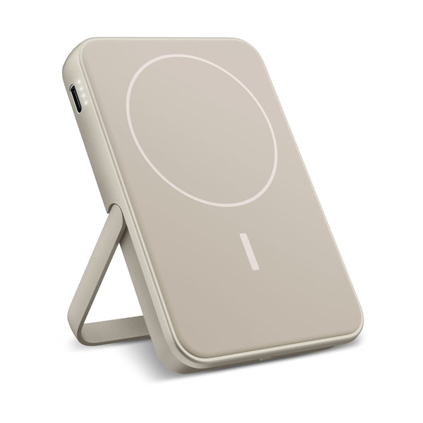 2PBM5000| Fresh 'n Rebel Compatible with MagSafe Powerbank senza fili 5000mAh Beige - personalizzabile con logo