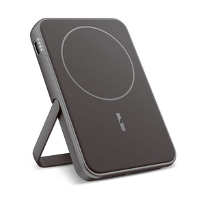 2PBM5000| Fresh 'n Rebel Compatible with MagSafe Powerbank senza fili 5000mAh grigio scuro - personalizzabile con logo