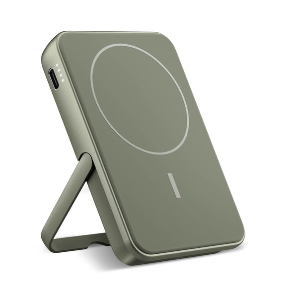 2PBM5000| Fresh 'n Rebel Compatible with MagSafe Powerbank senza fili 5000mAh verde - personalizzabile con logo