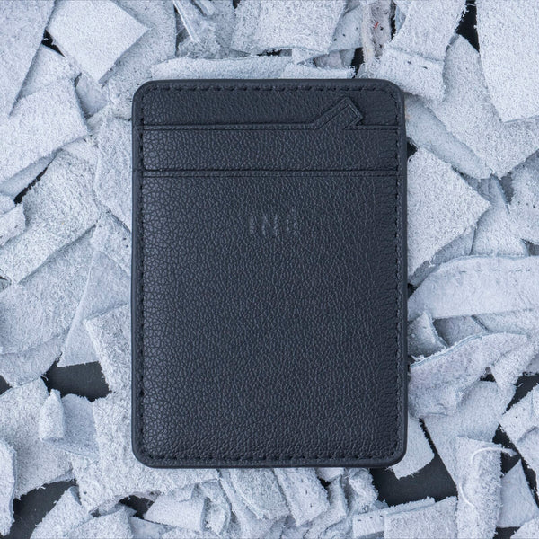 3198 | Xoopar Iné Mini NFC Wallet Recycled Leather Nero - personalizzabile con logo