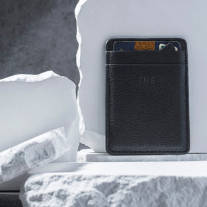 3198 | Xoopar Iné Mini NFC Wallet Recycled Leather Nero - personalizzabile con logo
