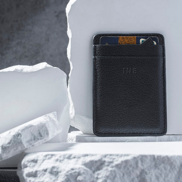 3198 | Xoopar Iné Mini NFC Wallet Recycled Leather Nero - personalizzabile con logo