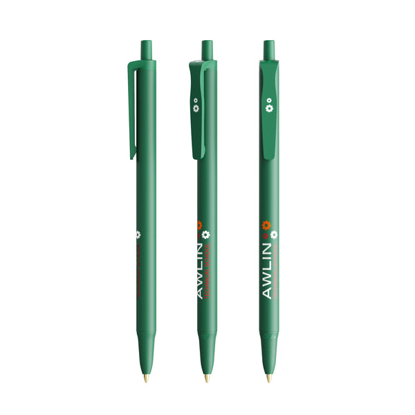 BIC® Clic Stic personalizzata — Verde / Inchiostro Blu (esempio di personalizzazione)