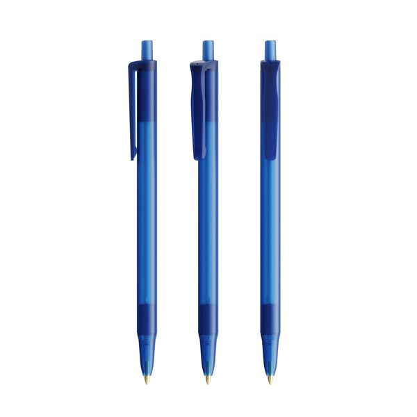 BIC® Clic Stic personalizzata — Blu Scuro Frosted / Inchiostro Blu