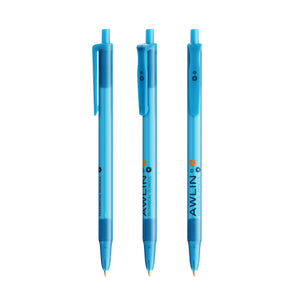 BIC® Clic Stic personalizzata — Azzurro Frosted / Inchiostro Blu (esempio di personalizzazione)