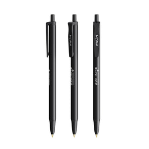 BIC® Clic Stic Softfeel personalizzata — Nero / Inchiostro Blu (esempio di personalizzazione)