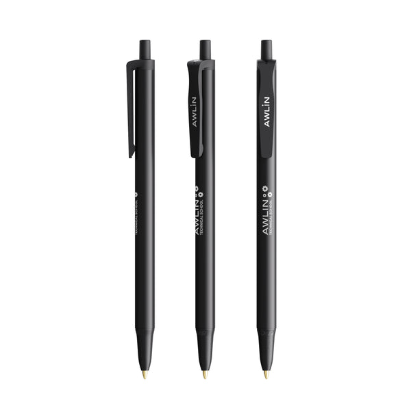 BIC® Clic Stic Softfeel personalizzata — Nero / Inchiostro Blu (esempio di personalizzazione)