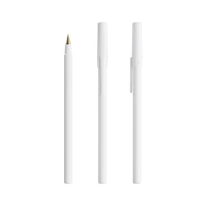 BIC® Round Stic personalizzata — Bianco / Inchiostro Blu
