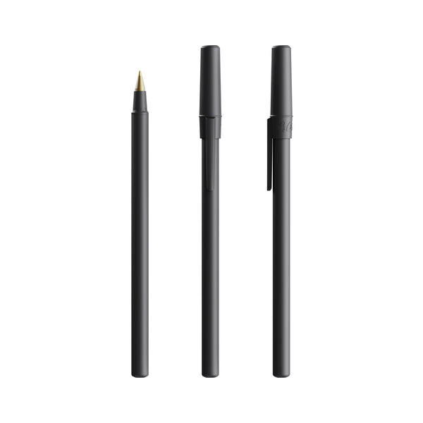 BIC® Round Stic personalizzata — Nero / Inchiostro Blu