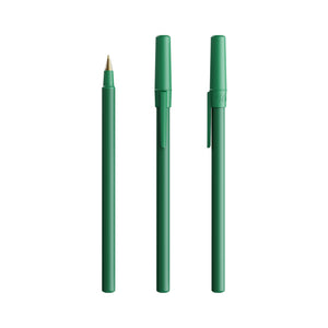 BIC® Round Stic personalizzata — Verde / Inchiostro Blu