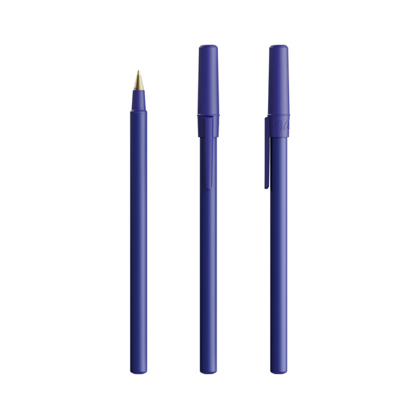 BIC® Round Stic personalizzata — Blu / Inchiostro Blu