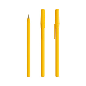 BIC® Round Stic personalizzata — Giallo / Inchiostro Blu