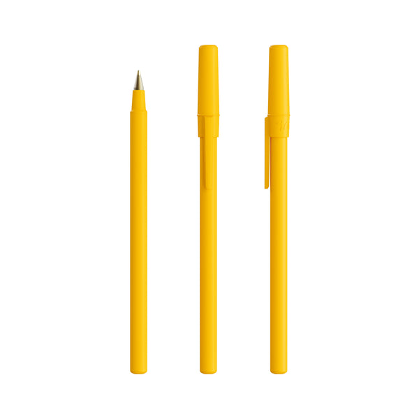 BIC® Round Stic personalizzata — Giallo / Inchiostro Blu