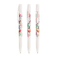 BIC® Media Clic Grip personalizzata — Bianco/Bianco Frosted / Inchiostro Blu (esempio di personalizzazione)