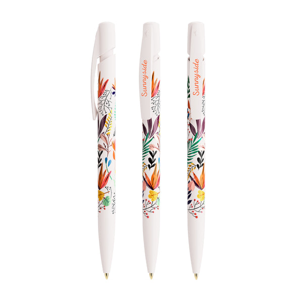 BIC® Media Clic personalizzata — Bianco / Inchiostro Blu (esempio di personalizzazione)