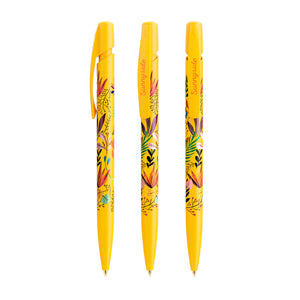 BIC® Media Clic personalizzata — Giallo / Inchiostro Blu (esempio di personalizzazione)