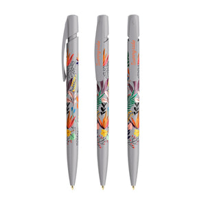 BIC® Media Clic personalizzata — Metallizzato / Inchiostro Blu (esempio di personalizzazione)