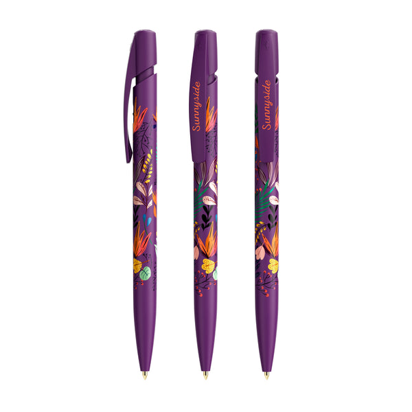 BIC® Media Clic personalizzata — Porpora / Inchiostro Blu (esempio di personalizzazione)