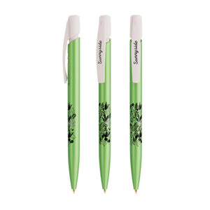 BIC® Media Clic Glacé personalizzata — Glacé verde / Inchiostro Blu (esempio di personalizzazione)