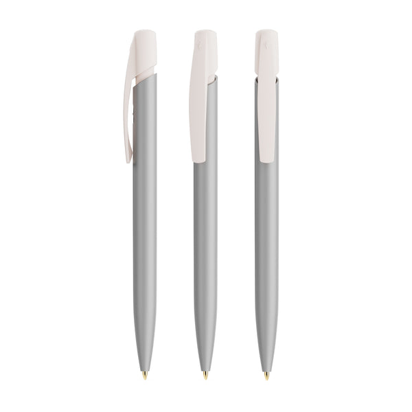 BIC® Media Clic Glacé personalizzata — Glacé d'argento / Inchiostro Blu