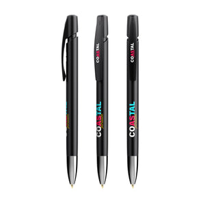 BIC® Media Clic Advance personalizzata — Nero / Inchiostro Blu (esempio di personalizzazione)