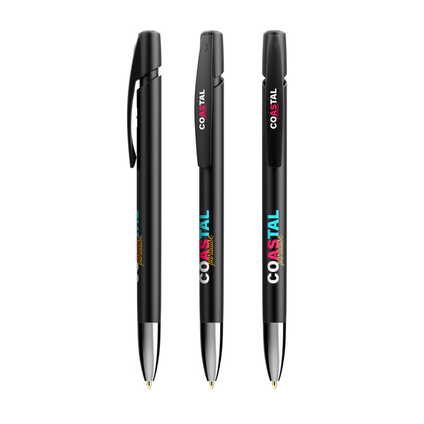 BIC® Media Clic Advance personalizzata — Nero / Inchiostro Blu (esempio di personalizzazione)