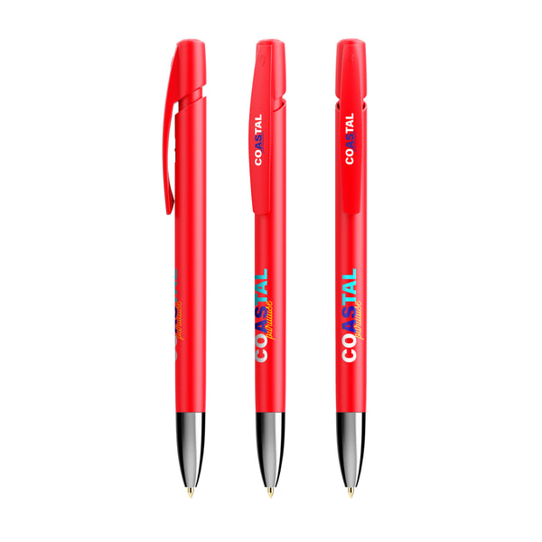 BIC® Media Clic Advance personalizzata — Rosso / Inchiostro Blu (esempio di personalizzazione)