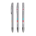 BIC® Media Clic Advance personalizzata — Grigio / Inchiostro Blu (esempio di personalizzazione)