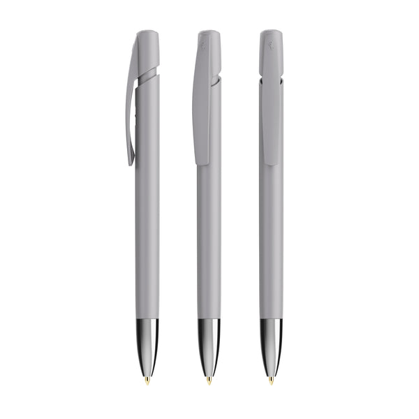 BIC® Media Clic Advance personalizzata — Grigio / Inchiostro Blu