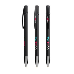 BIC® Media Clic Advance Ecolutions® personalizzata — Nero / Inchiostro Blu (esempio di personalizzazione)