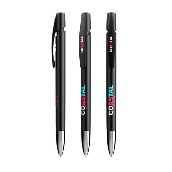 BIC® Media Clic Advance Ecolutions® personalizzata — Nero / Inchiostro Blu (esempio di personalizzazione)
