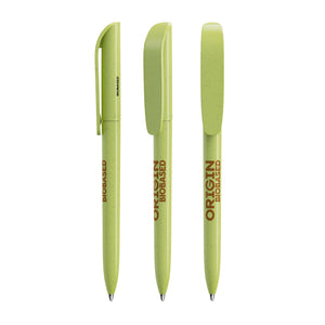 BIC® Super Clip Origin personalizzata — Verde Mela / Inchiostro Blu (esempio di personalizzazione)
