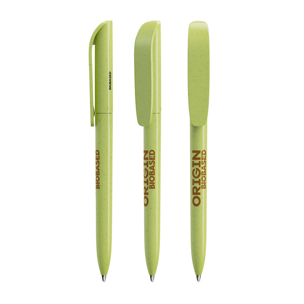 BIC® Super Clip Origin personalizzata — Verde Mela / Inchiostro Blu (esempio di personalizzazione)