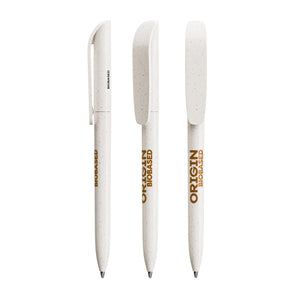BIC® Super Clip Origin personalizzata — Sabbia / Inchiostro Blu (esempio di personalizzazione)