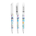 BIC® Super Clip personalizzata — Bianco / Inchiostro Blu (esempio di personalizzazione)