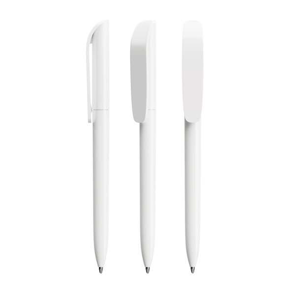 BIC® Super Clip personalizzata — Bianco / Inchiostro Blu