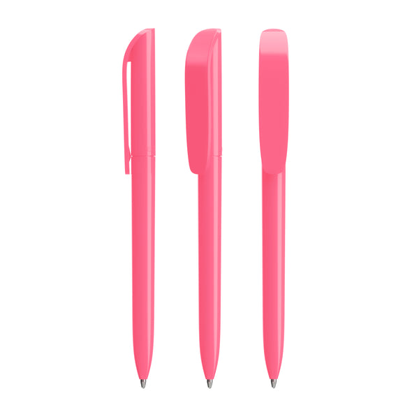 BIC® Super Clip personalizzata — Rosa Acido / Inchiostro Blu
