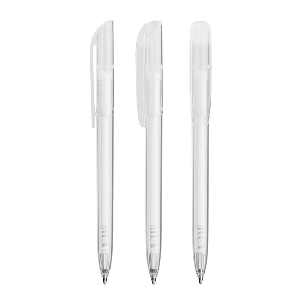 BIC® Super Clip personalizzata — Trasparente / Inchiostro Blu