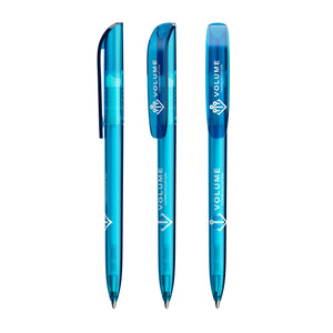 BIC® Super Clip personalizzata — Clear Blu / Inchiostro Blu (esempio di personalizzazione)