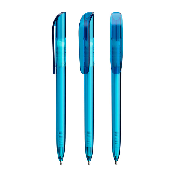 BIC® Super Clip personalizzata — Clear Blu / Inchiostro Blu