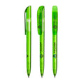 BIC® Super Clip personalizzata — Clear Verde Chiaro / Inchiostro Blu (esempio di personalizzazione)