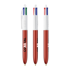 BIC® 4 Colours® Glacé personalizzata — Glacé rosso - bianco (esempio di personalizzazione)