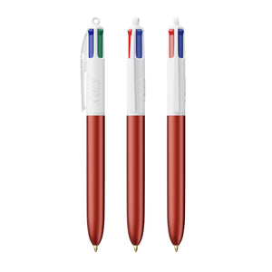 BIC® 4 Colours® Glacé personalizzata — Glacé rosso - bianco